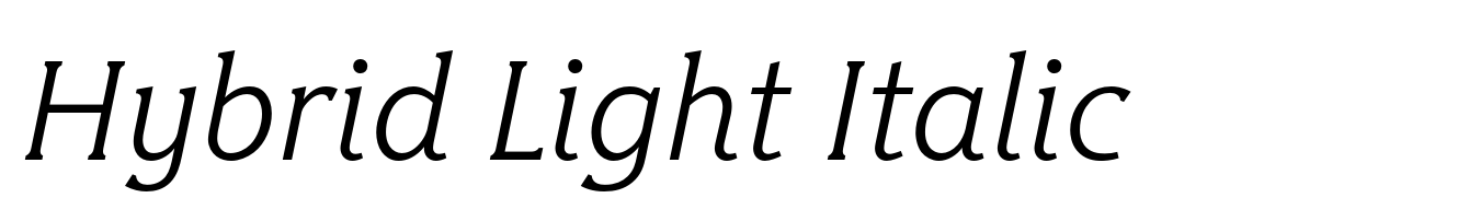 Hybrid Light Italic